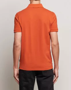 BOSS BLACK Pallas Polo Dark Orange S -Boss Butikk 25073411r 4