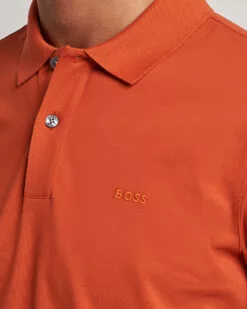 BOSS BLACK Pallas Polo Dark Orange S -Boss Butikk 25073411r 5