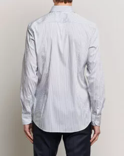 BOSS BLACK Hank 4-Way Striped Stretch Shirt Open Blue 38 - S -Boss Butikk 25074711r 4