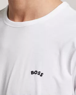 BOSS GREEN Curved Logo Crew Neck T-Shirt Natural S -Boss Butikk 25078511r 5