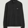 BOSS GREEN Zallo Knitted Half Zip Sweater Black S