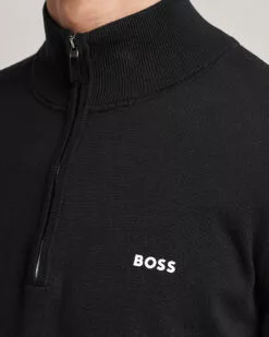 BOSS GREEN Zallo Knitted Half Zip Sweater Black S 9 BOSS GREEN Zallo Knitted Half Zip Sweater Black S -Boss Butikk 25078711r 5