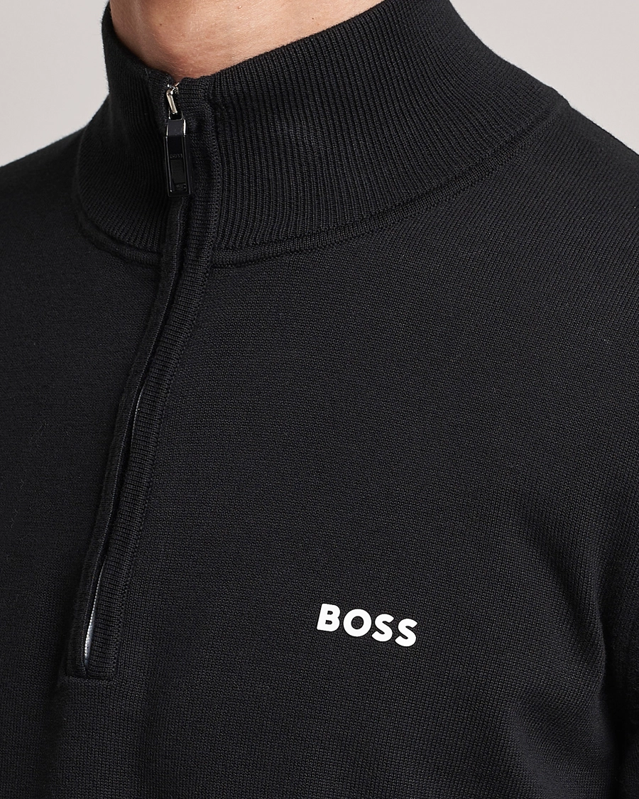 BOSS GREEN Zallo Knitted Half Zip Sweater Black S 5 BOSS GREEN Zallo Knitted Half Zip Sweater Black S - Bilde 5