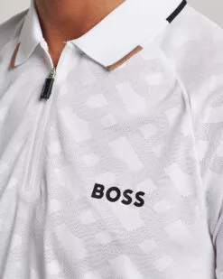 BOSS GREEN Philix MB Monogram Polo White S 9 BOSS GREEN Philix MB Monogram Polo White S -Boss Butikk 25079911r 5